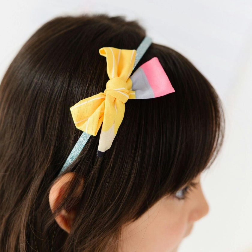 School Days Pencil Bow Headband