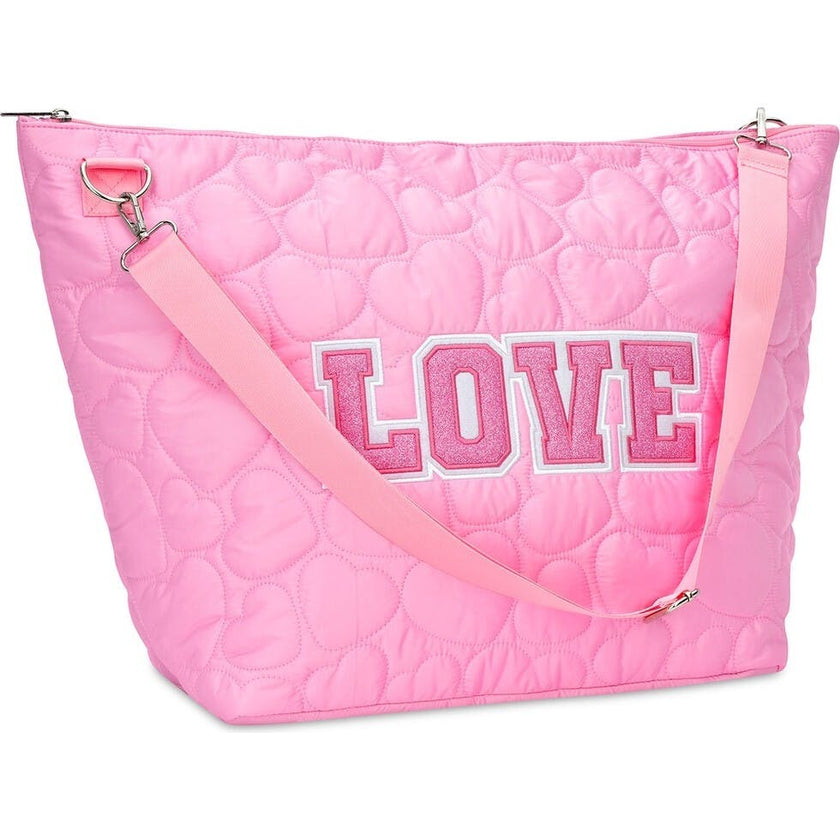 Love Heart Puffy Weekender Bag