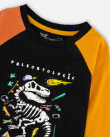 Long Sleeve Raglan T-Shirt with Glow-In-The-Dark Print