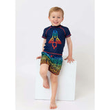 Short Sleeve Rocket Rashguard Swim Set