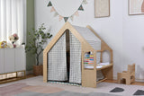 Flair | Indoor Wooden Playhouse with Desk, Chair & Chalkboard for Toddlers and Kids