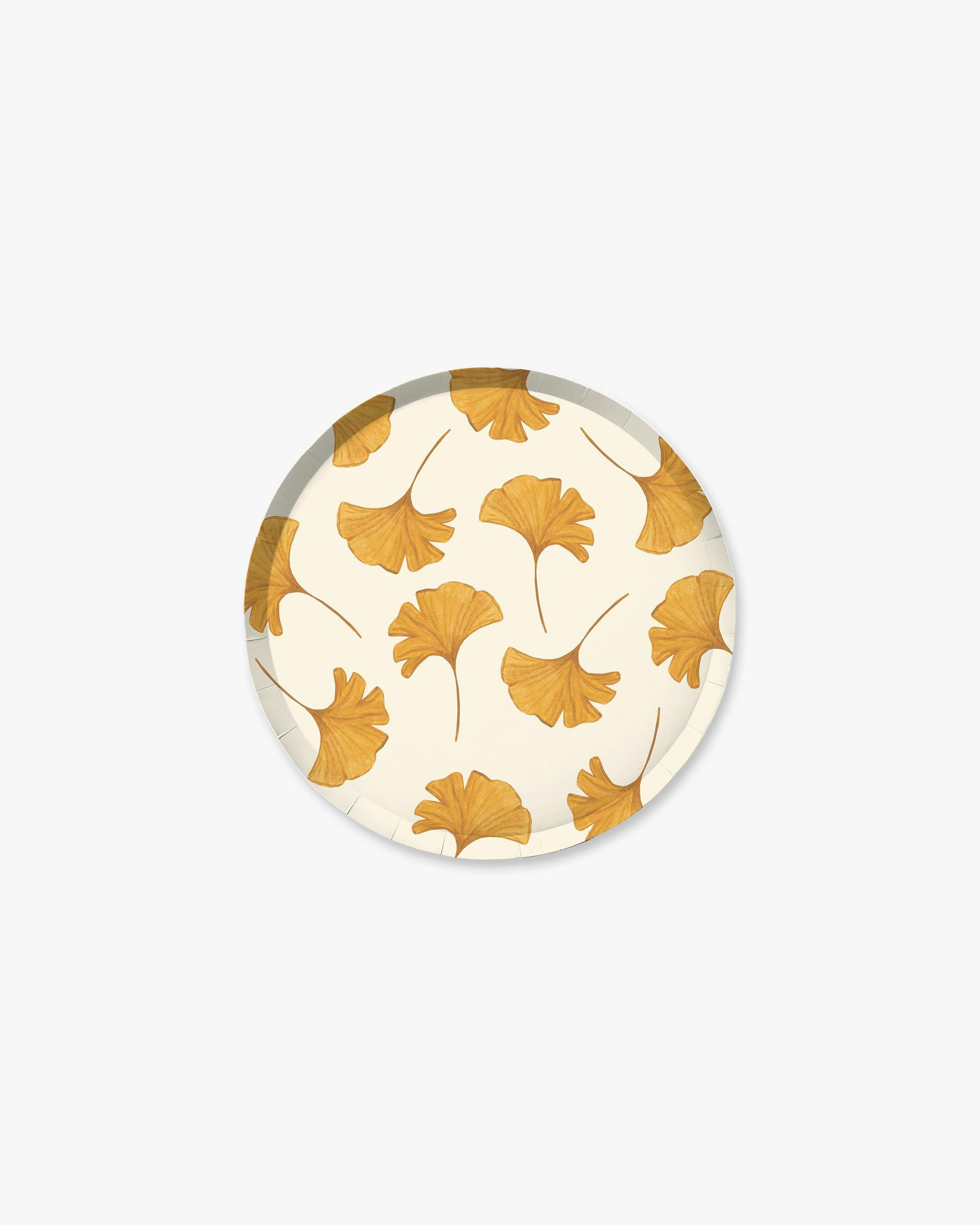 Ginkgo Hors d’Oeuvres Plate Set in Golden