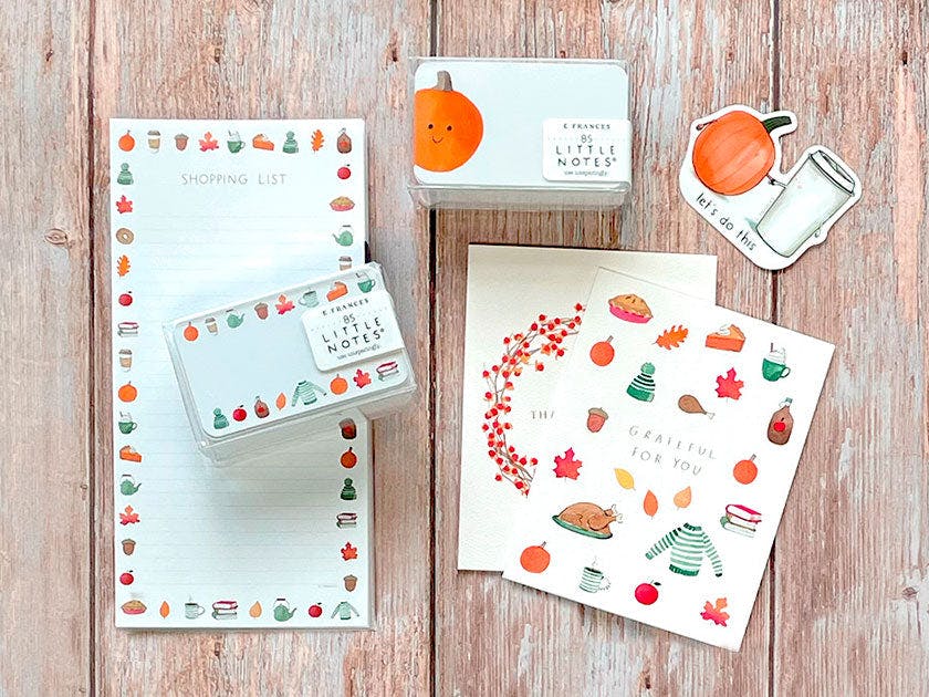 Set of 8 Flat Notecards