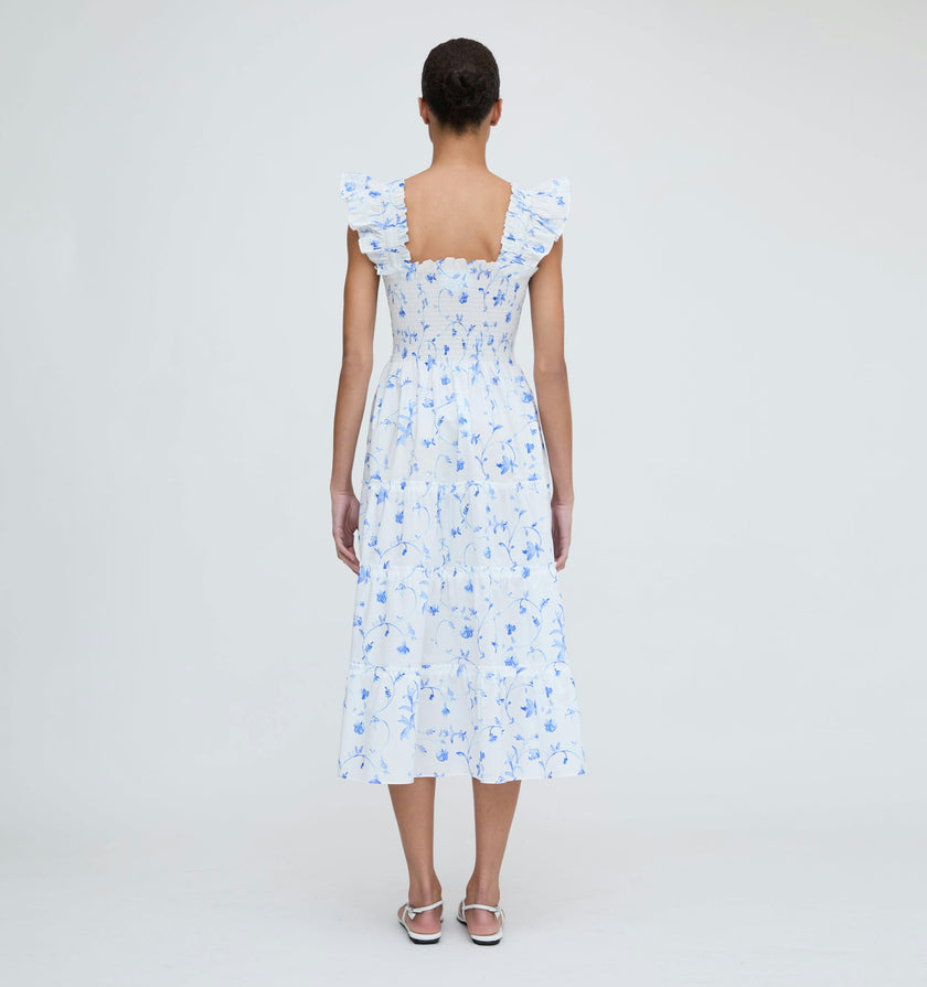 The Ellie Nap Dress - Blue Botanical