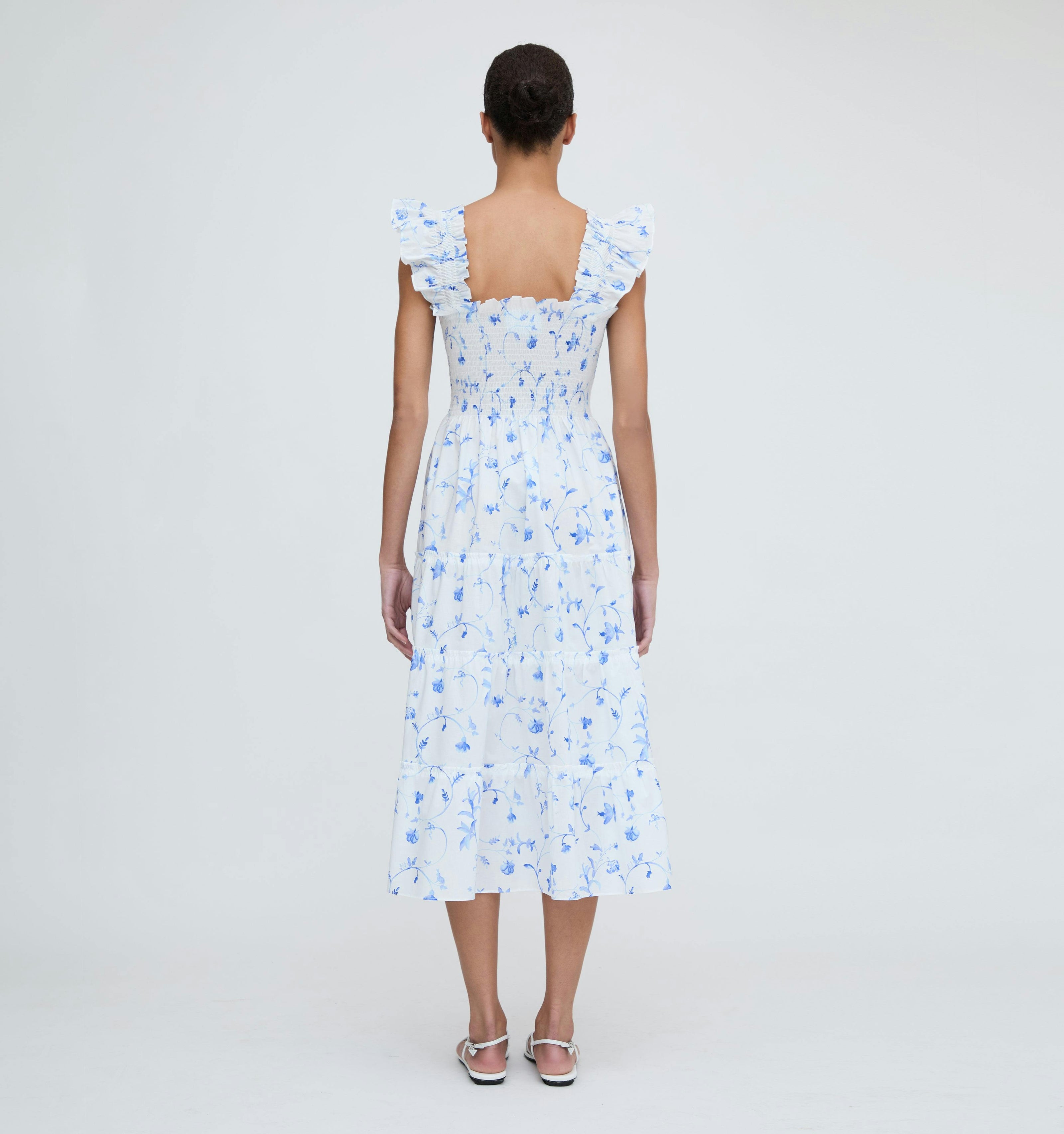 The Ellie Nap Dress - Blue Botanical