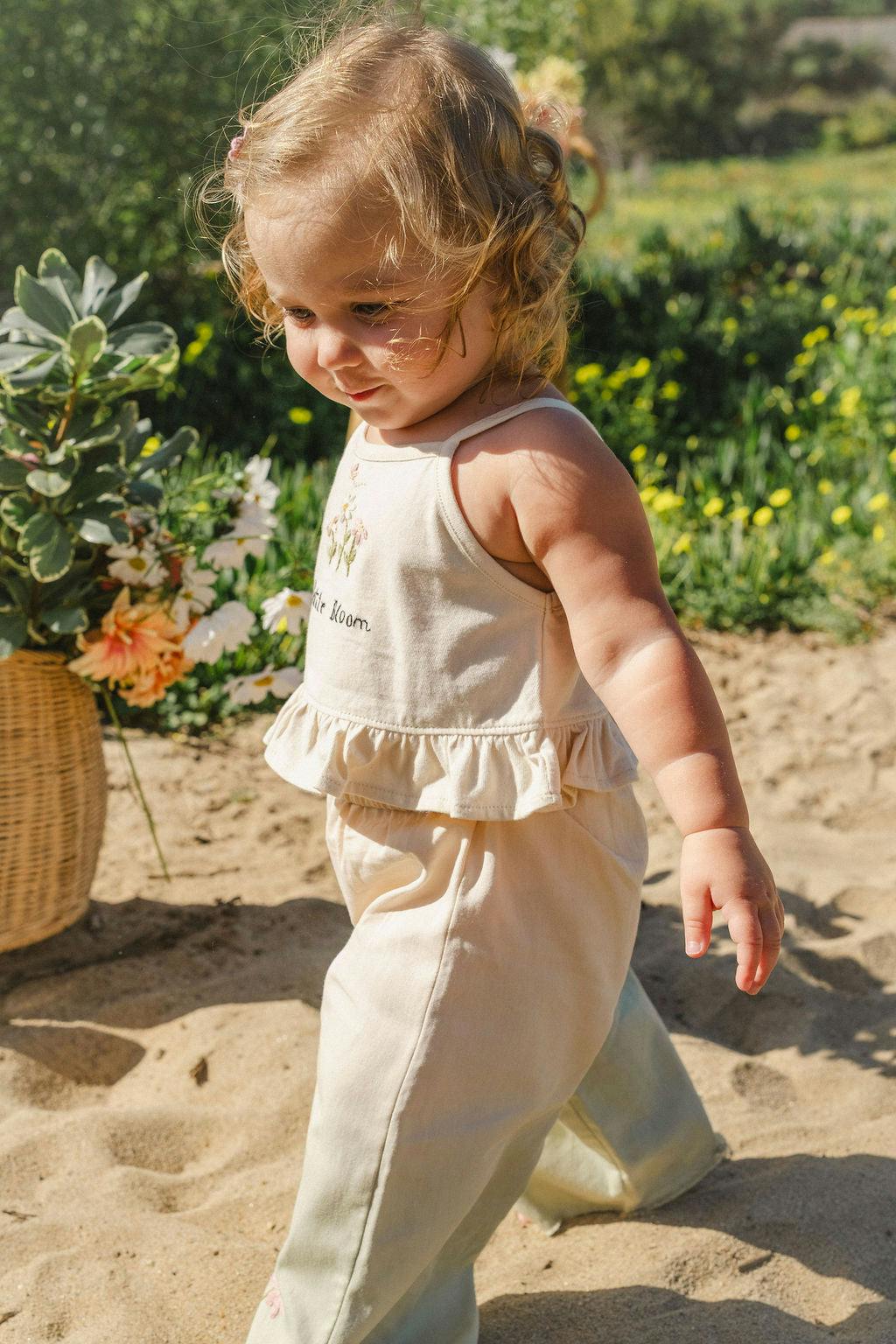 Wide-Leg Pant Set in Petite Bloom