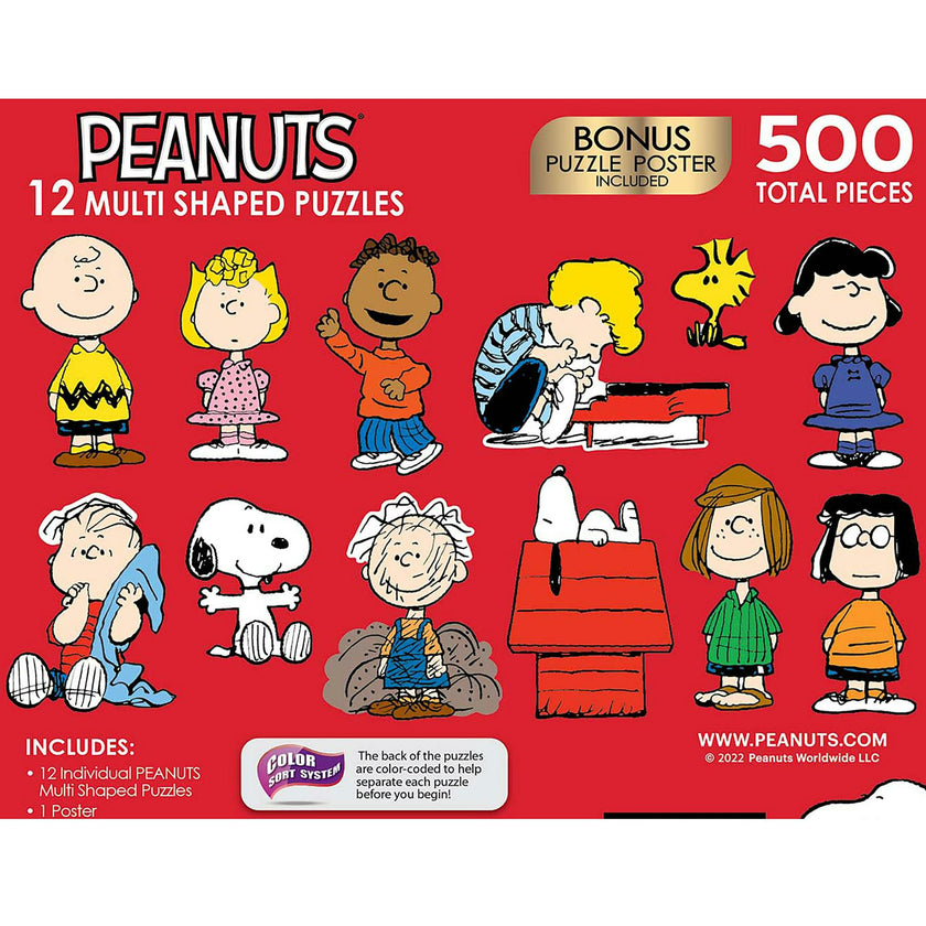 RoseArt: Mini Shaped: Peanuts - 500 Piece Puzzle