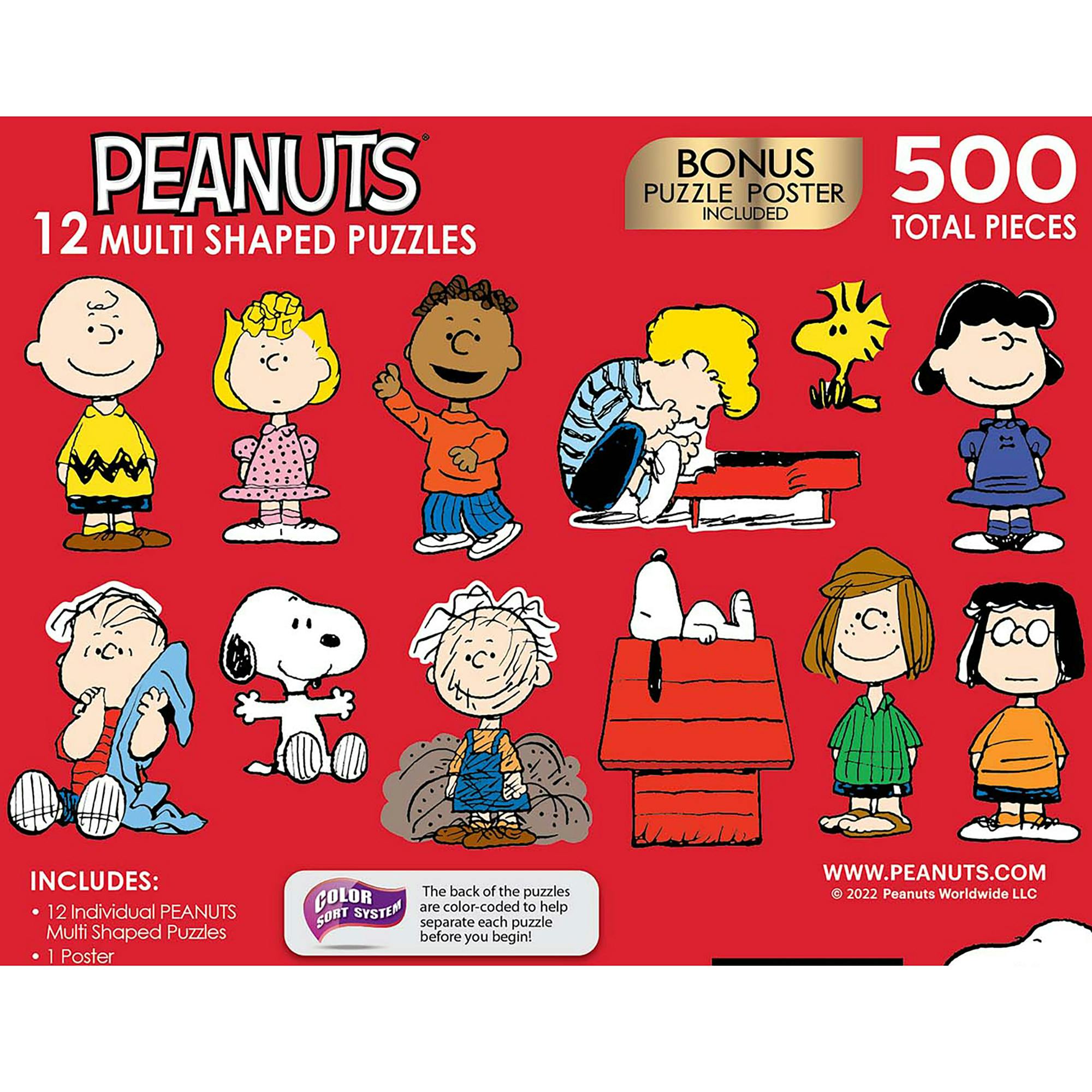 RoseArt: Mini Shaped: Peanuts - 500 Piece Puzzle
