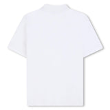 White Short Sleeve Block Polo