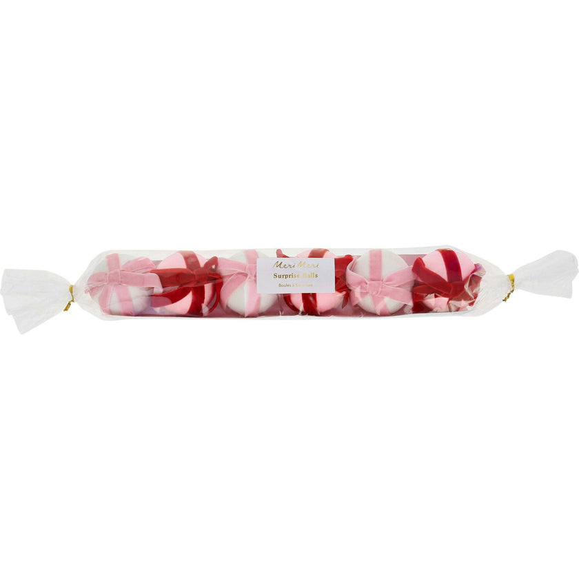 Red & Pink Velvet Bow Surprise Balls