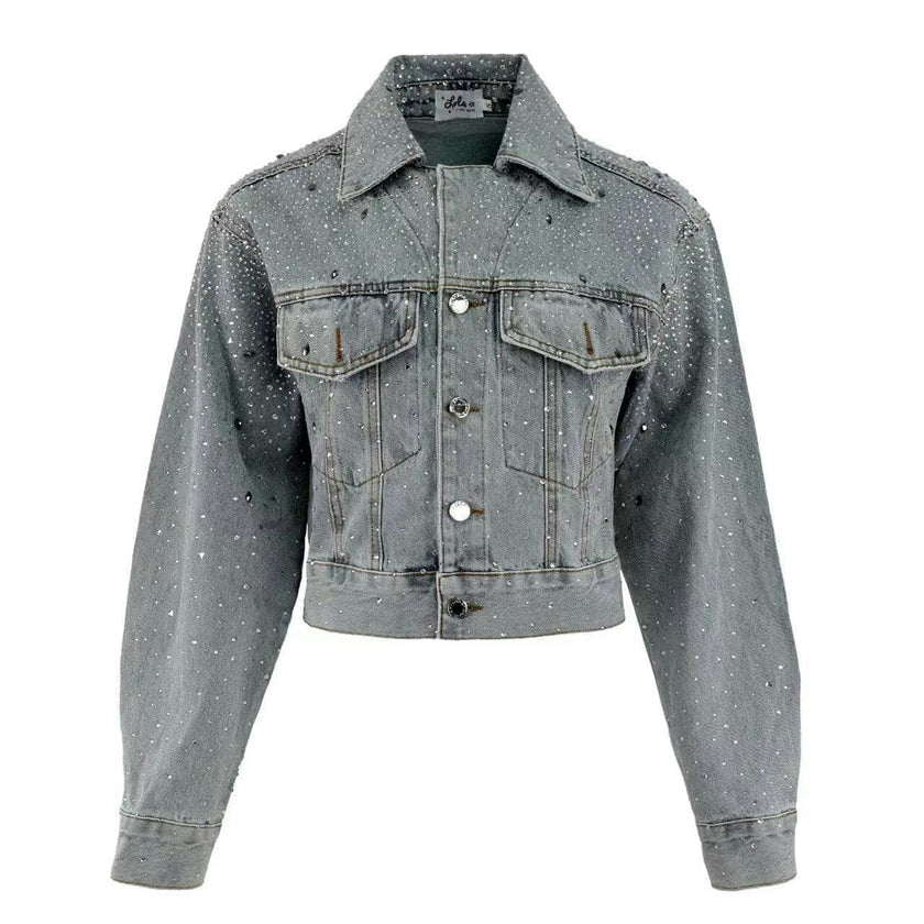 Women's Crystal Denim Jacket