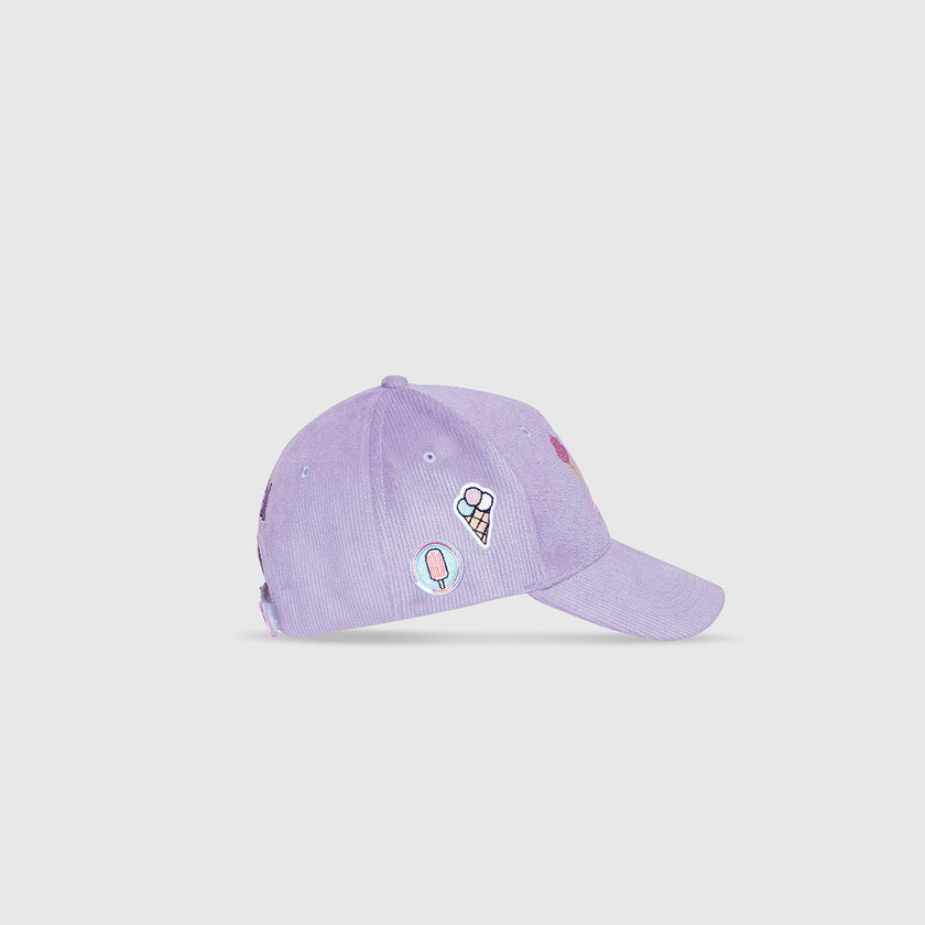 Corduroy Baseball Hat – Ice Cream Applique & Patches