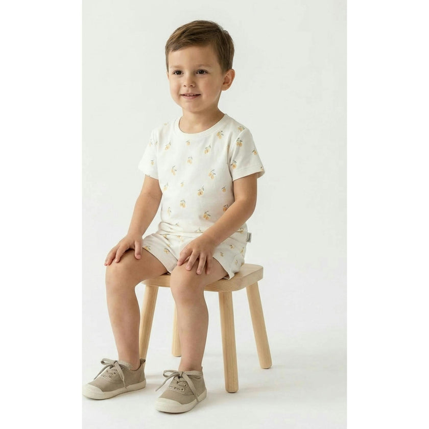 Organic Tee & Shorts Set - Lemons