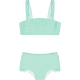 girls gustavia gingham bandeau bikini and swim shorts