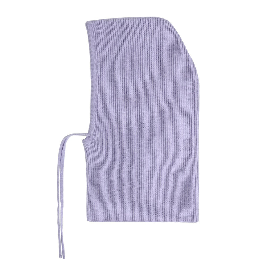 merino wool balaclava - lilac cloud