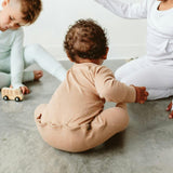 GROW WITH YOU FOOTIE | SANDSTONE — Bamboo Organic Cotton Blend