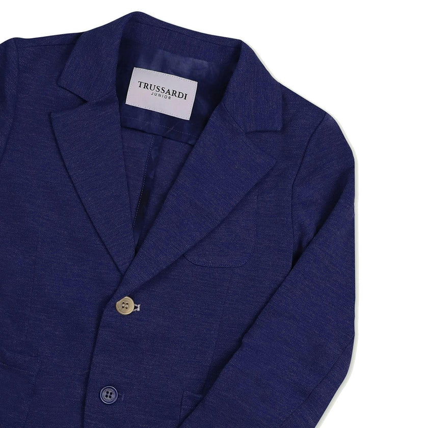TRUSSARDI Textured Stretch Suit Jacket