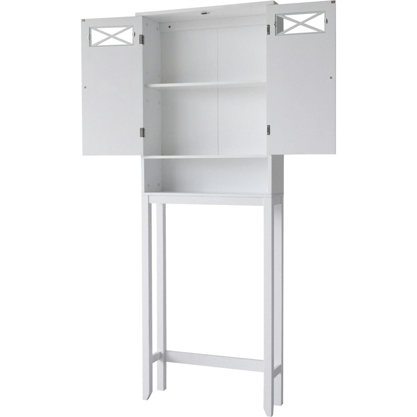 Dawson Wooden Space Saver with Cross Molding and 2 Doors