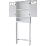 Dawson Wooden Space Saver with Cross Molding and 2 Doors