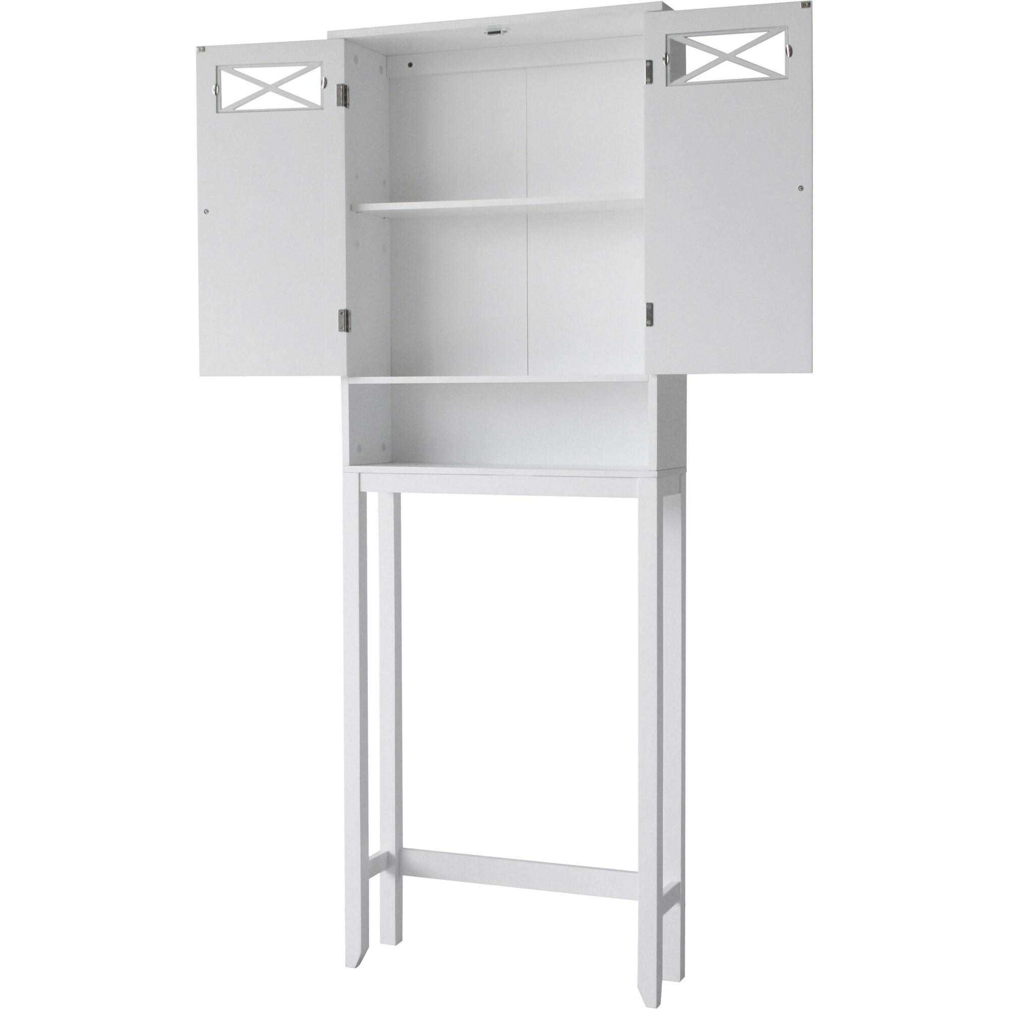 Dawson Wooden Space Saver with Cross Molding and 2 Doors