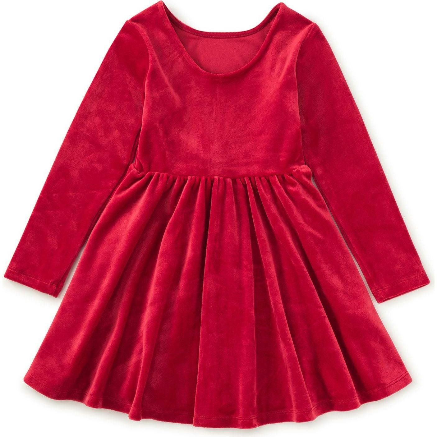 Velour Ballet Dress, Red