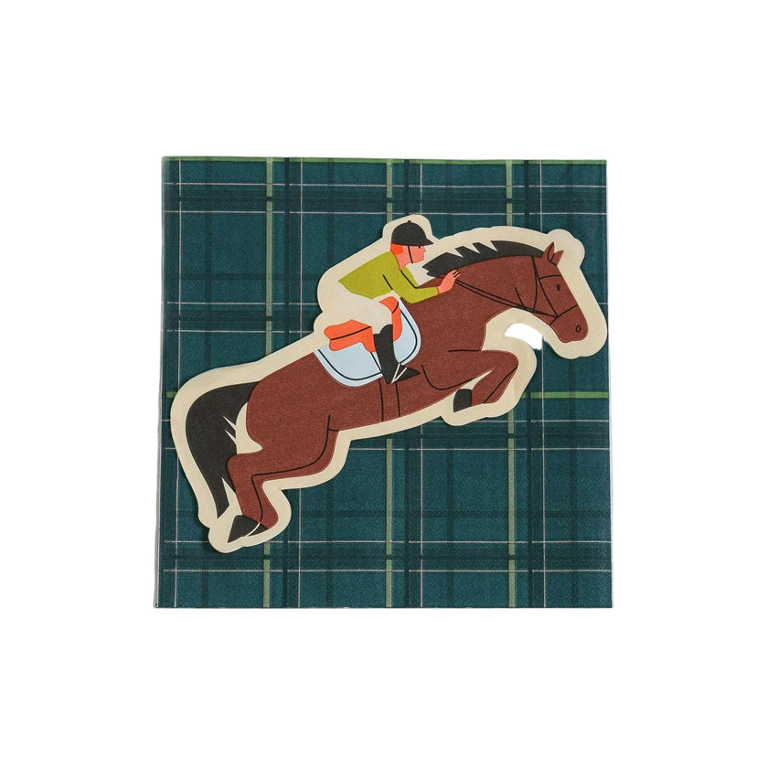 Party Plaid Napkins - Equestrian Collection (x 12)
