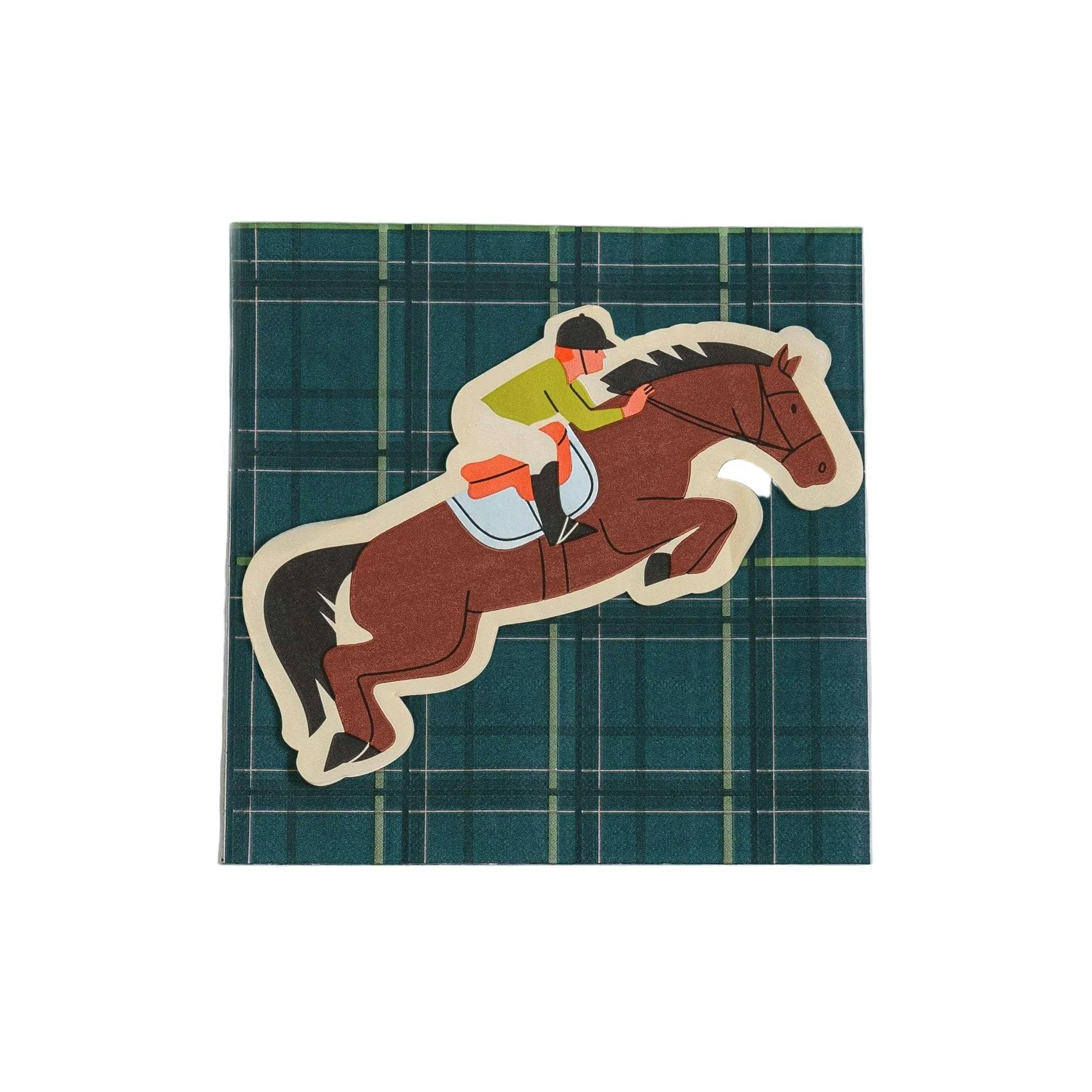 Party Plaid Napkins - Equestrian Collection (x 12)