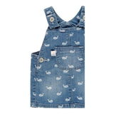 Light Blue Whale Overall Dress
