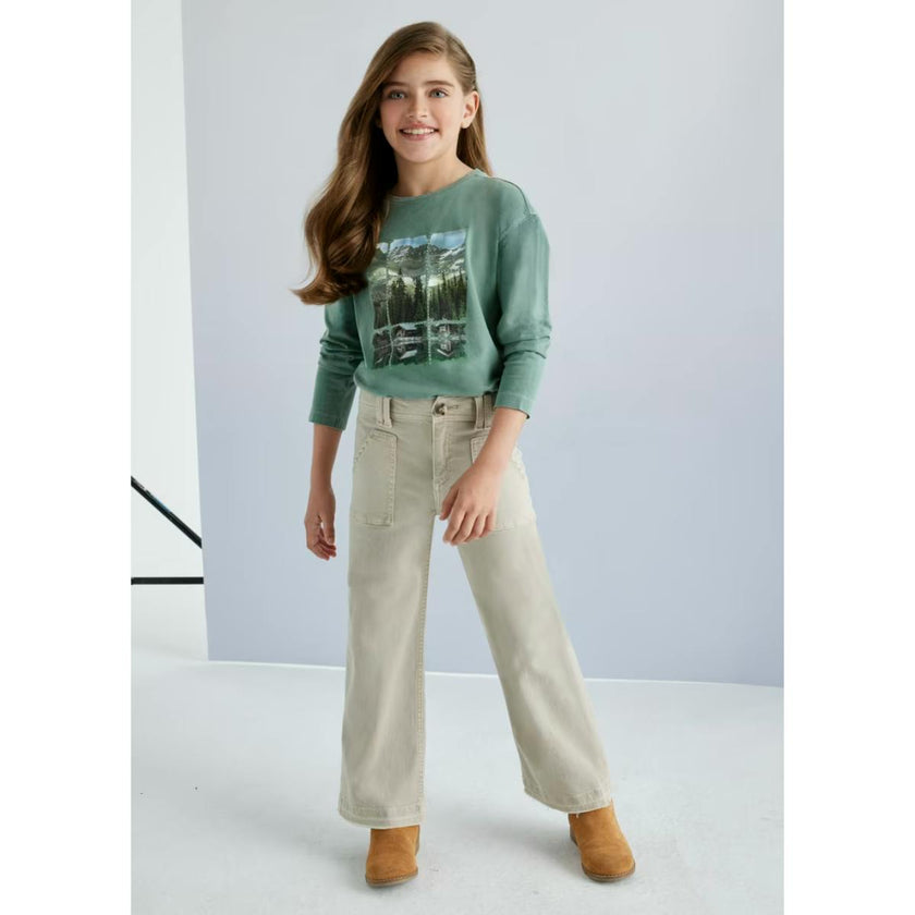 Girl Flared Twill Pants
