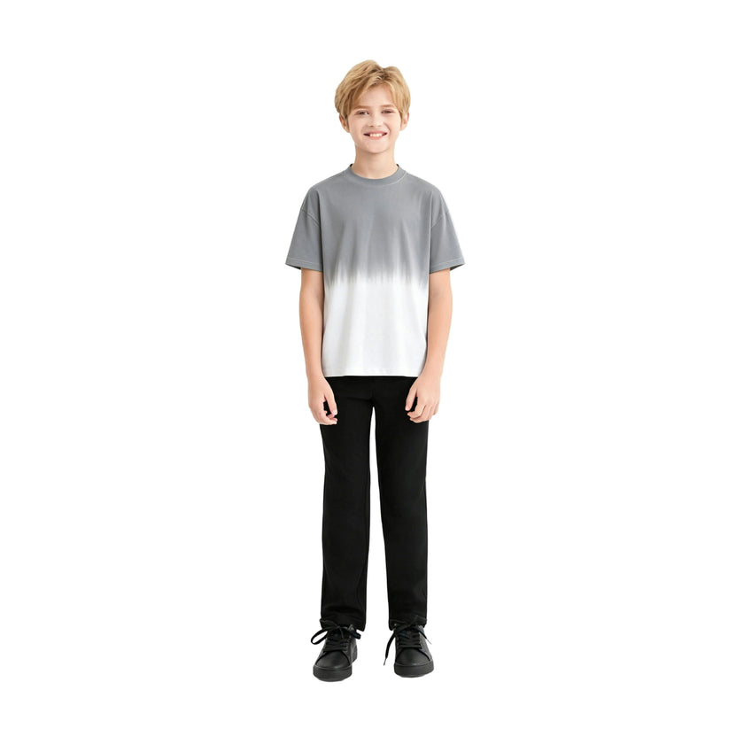 Gray to White Gradient T‑Shirt