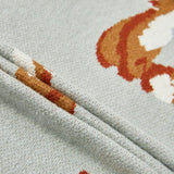 Knitted Birdseye Jacquard Hooded Jumpsuit