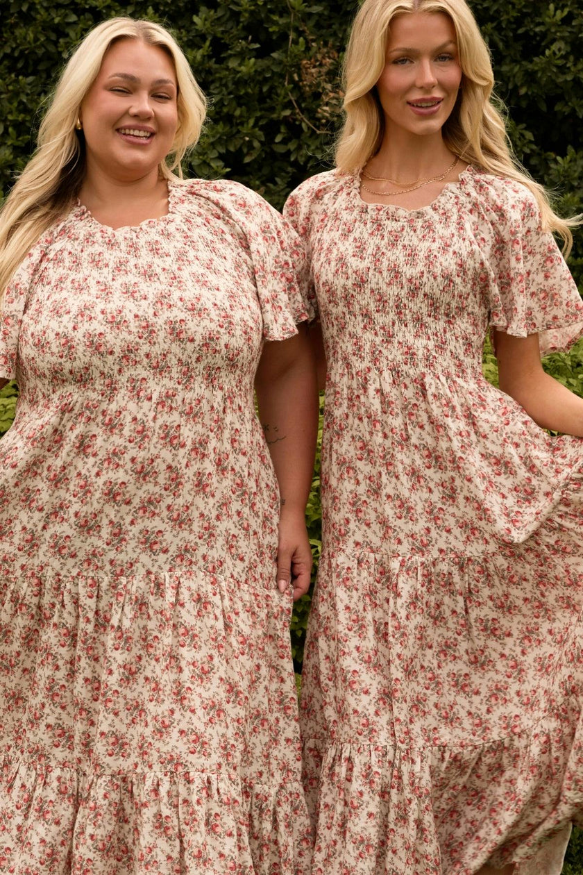Jovie Dress in Ivory Heritage Rose