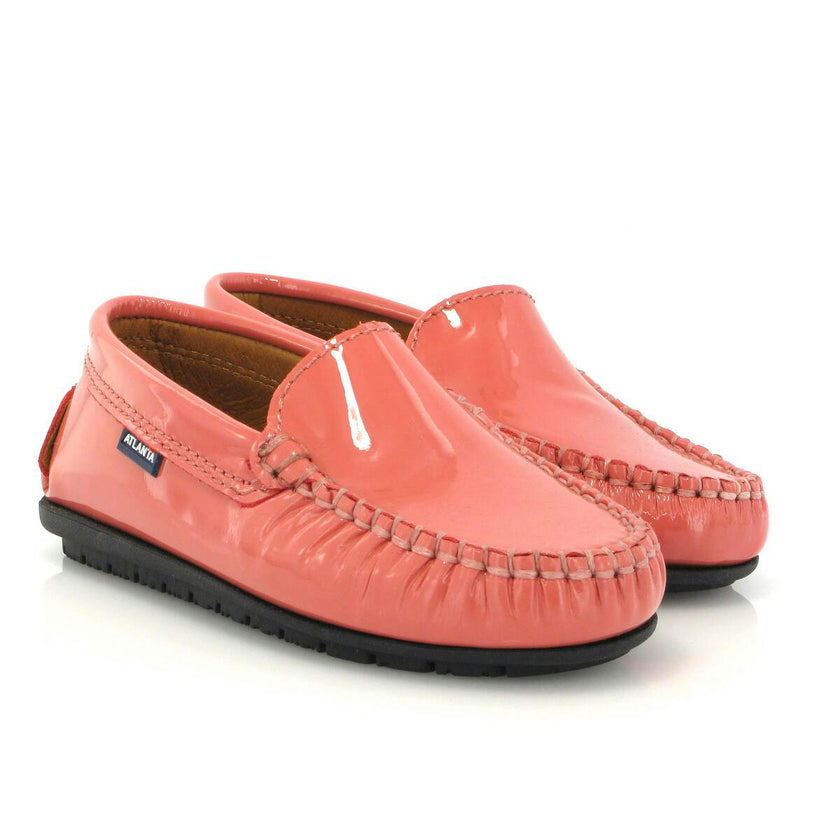 Plain 015 Walker Moccasins, strawberry patent leather