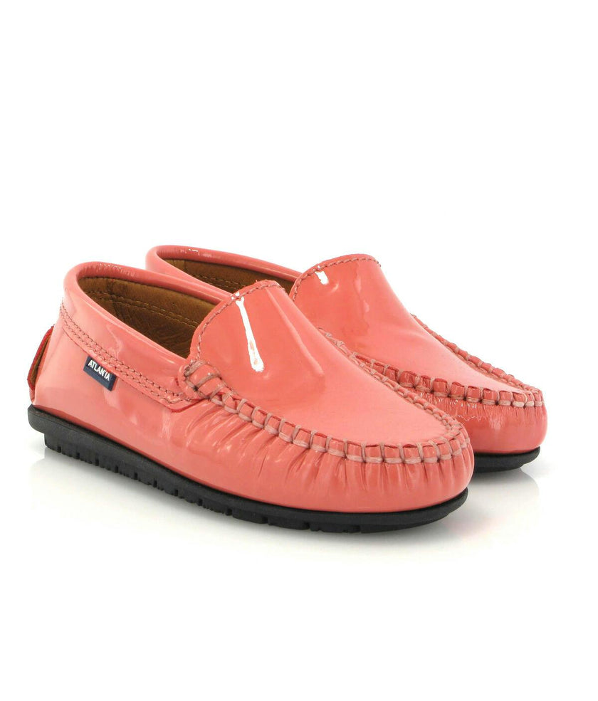 Plain 015 Walker Moccasins, strawberry patent leather