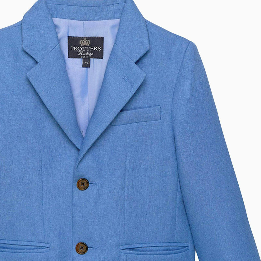 Sebastian Blazer in Blue Linen