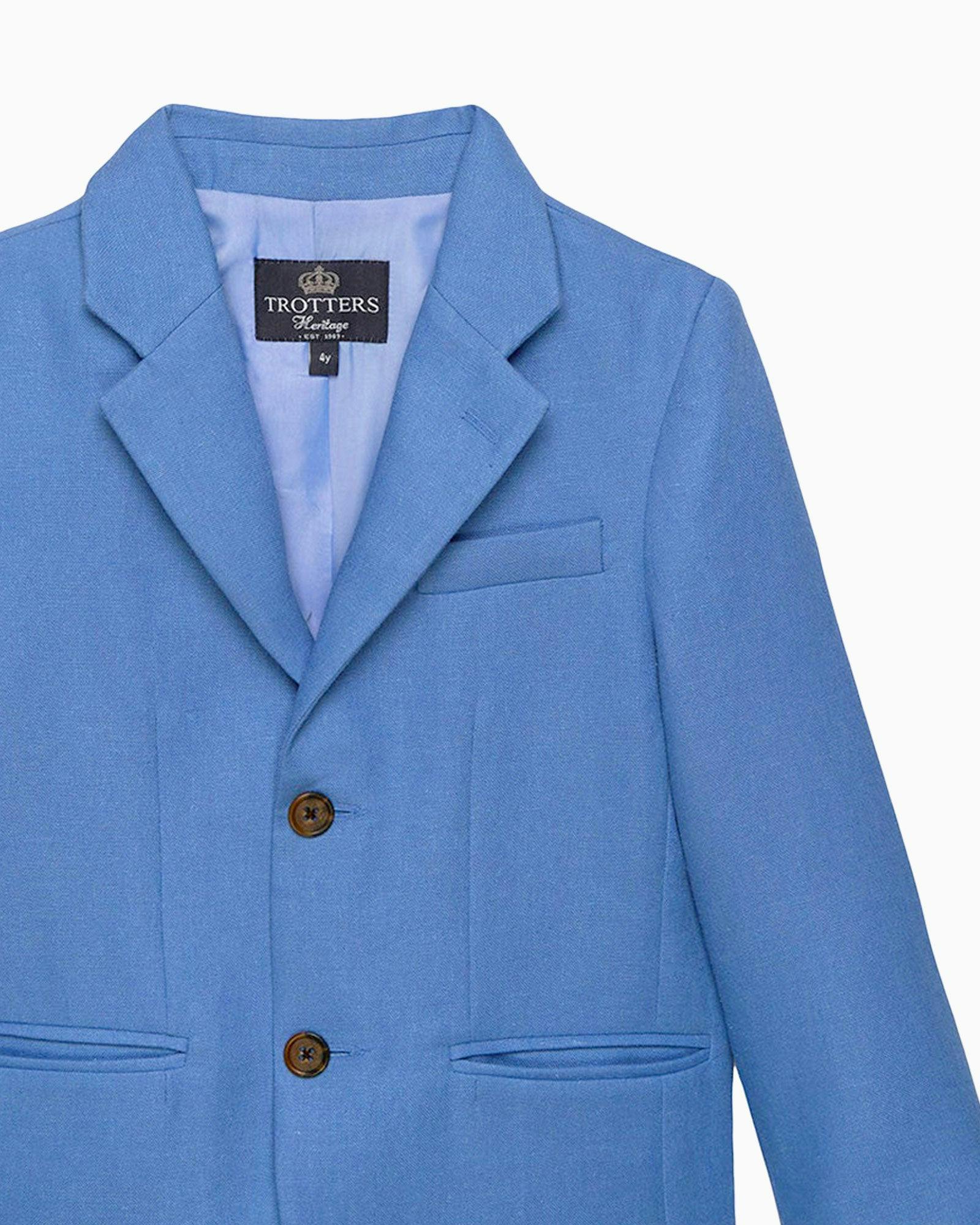 Sebastian Blazer in Blue Linen