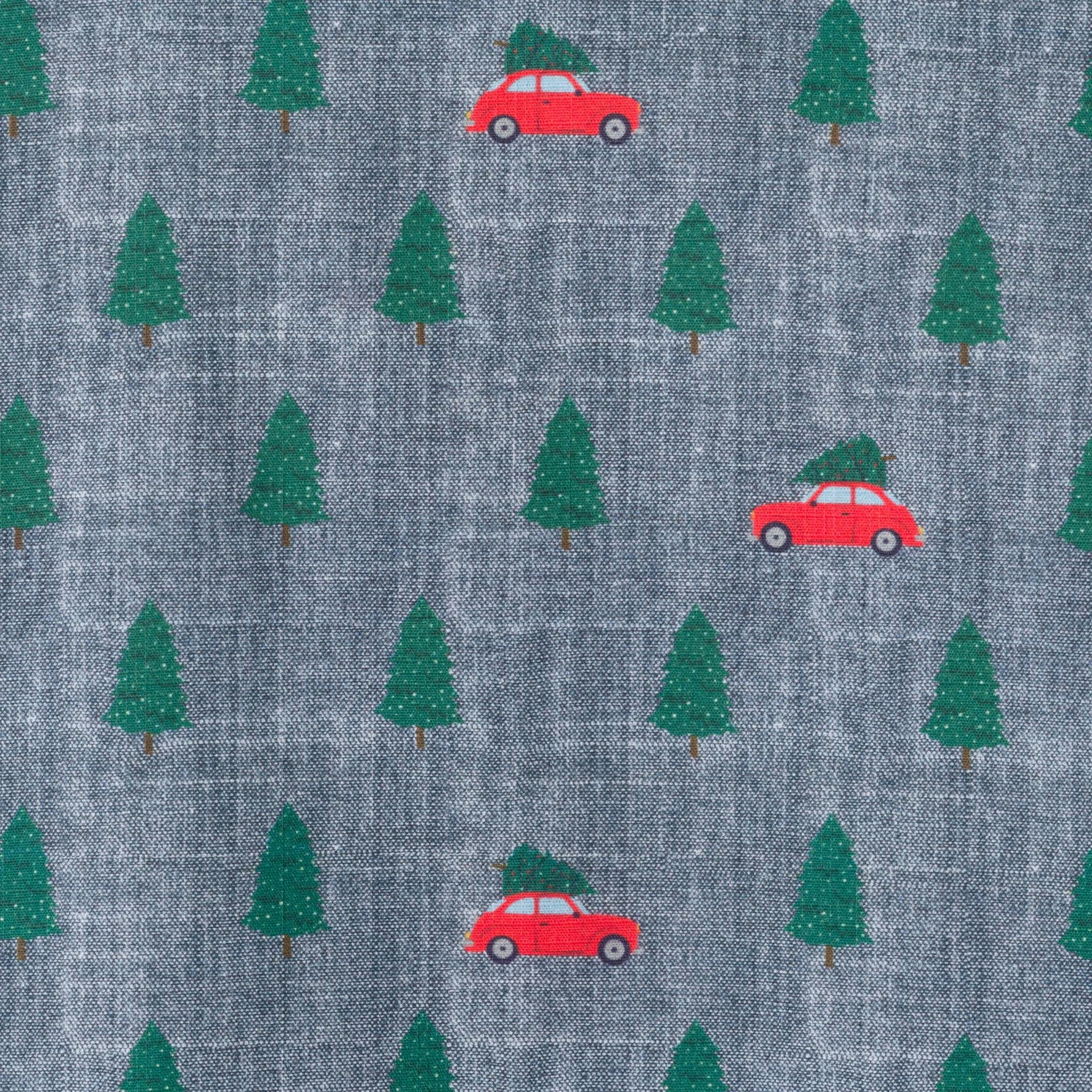 Boys (4-7) Buttondown Set | Christmas Tree Cars