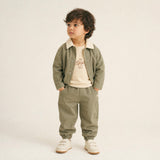 Organic Twill Joggers Pants - Olive