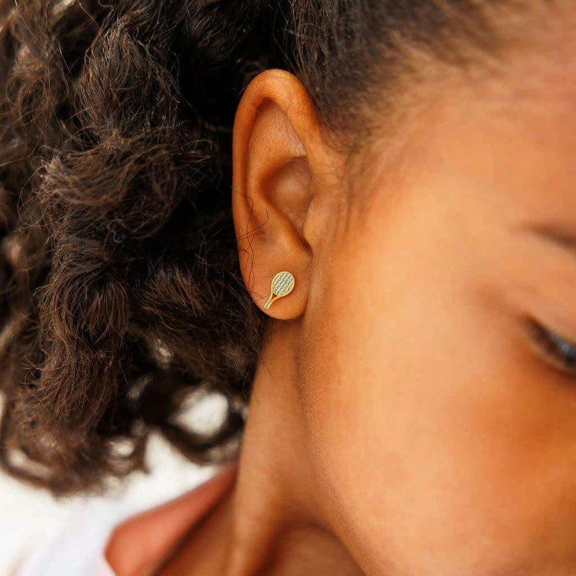 Tennis Racquet Stud Earrings