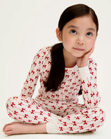 Kid's Pima Snug Fit Pajama Set in Blissful Bows
