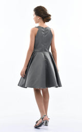 Gray Cardona Pearl Halter Dress