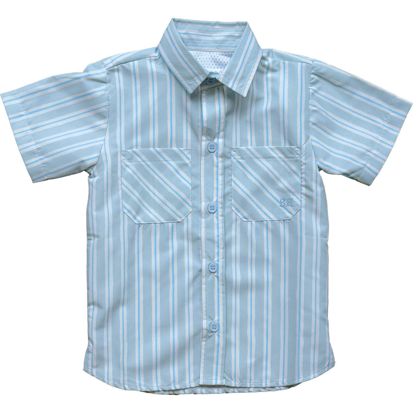 Sporting Shirt in Stripe in Blue Jay