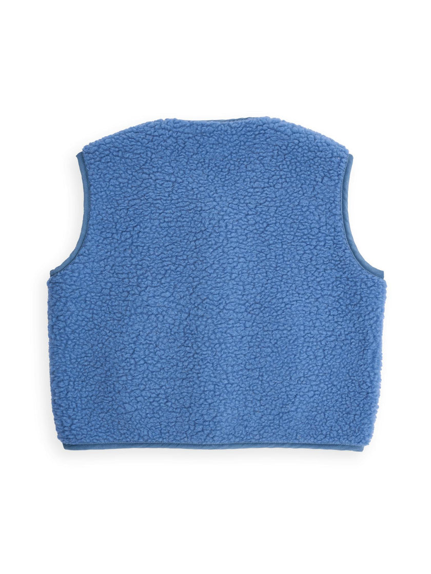 adult merino wool vest - ice blue