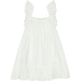 Mini Eva Girl's Ruffle Dress White, White