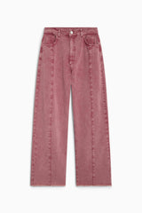 TNS Denim Woman Wide Leg Trouser Rumba Red