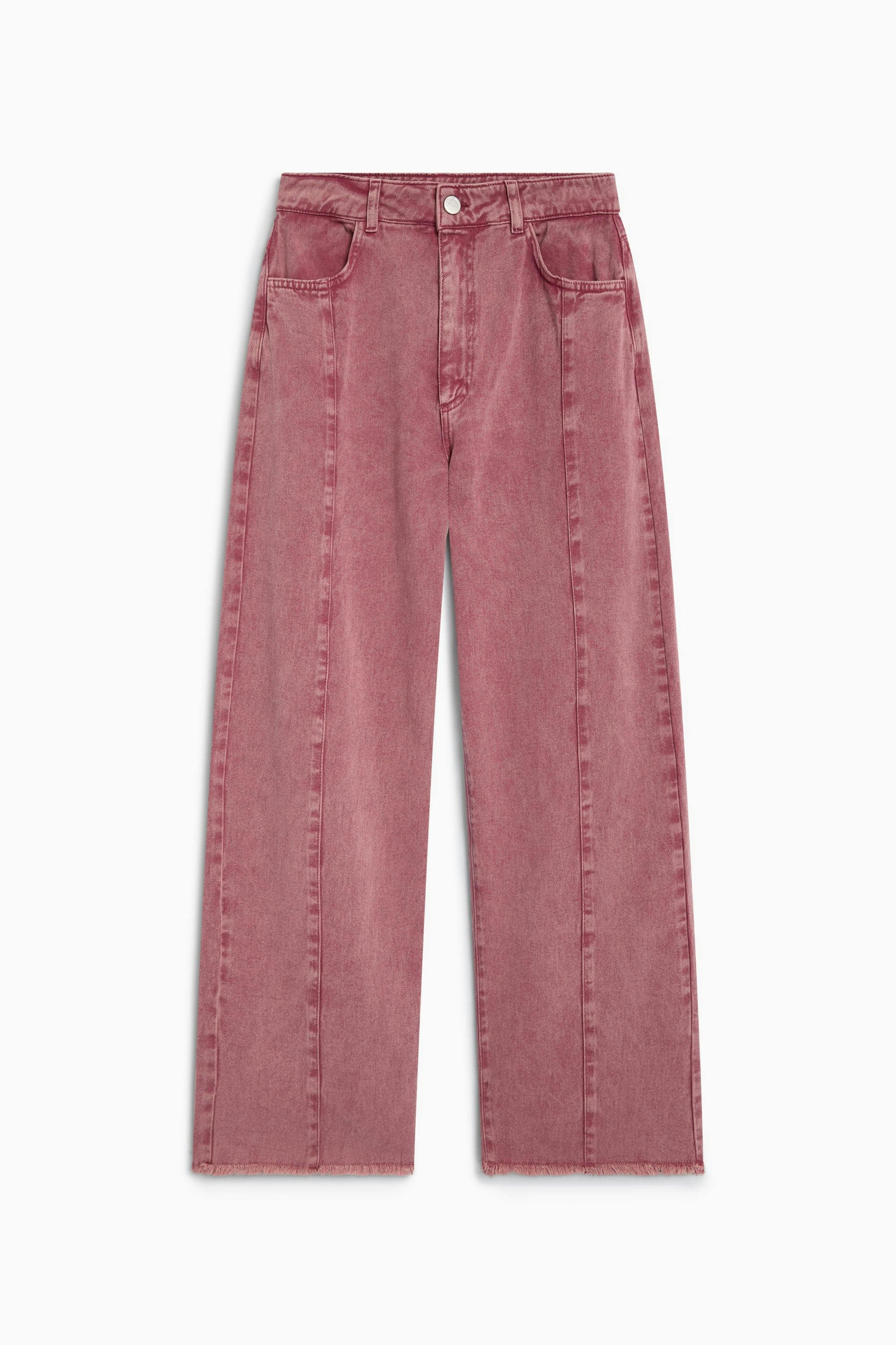 TNS Denim Woman Wide Leg Trouser Rumba Red