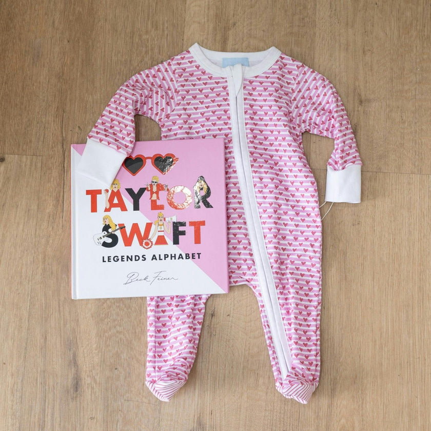 Sailor Hearts Zip Baby Onesie