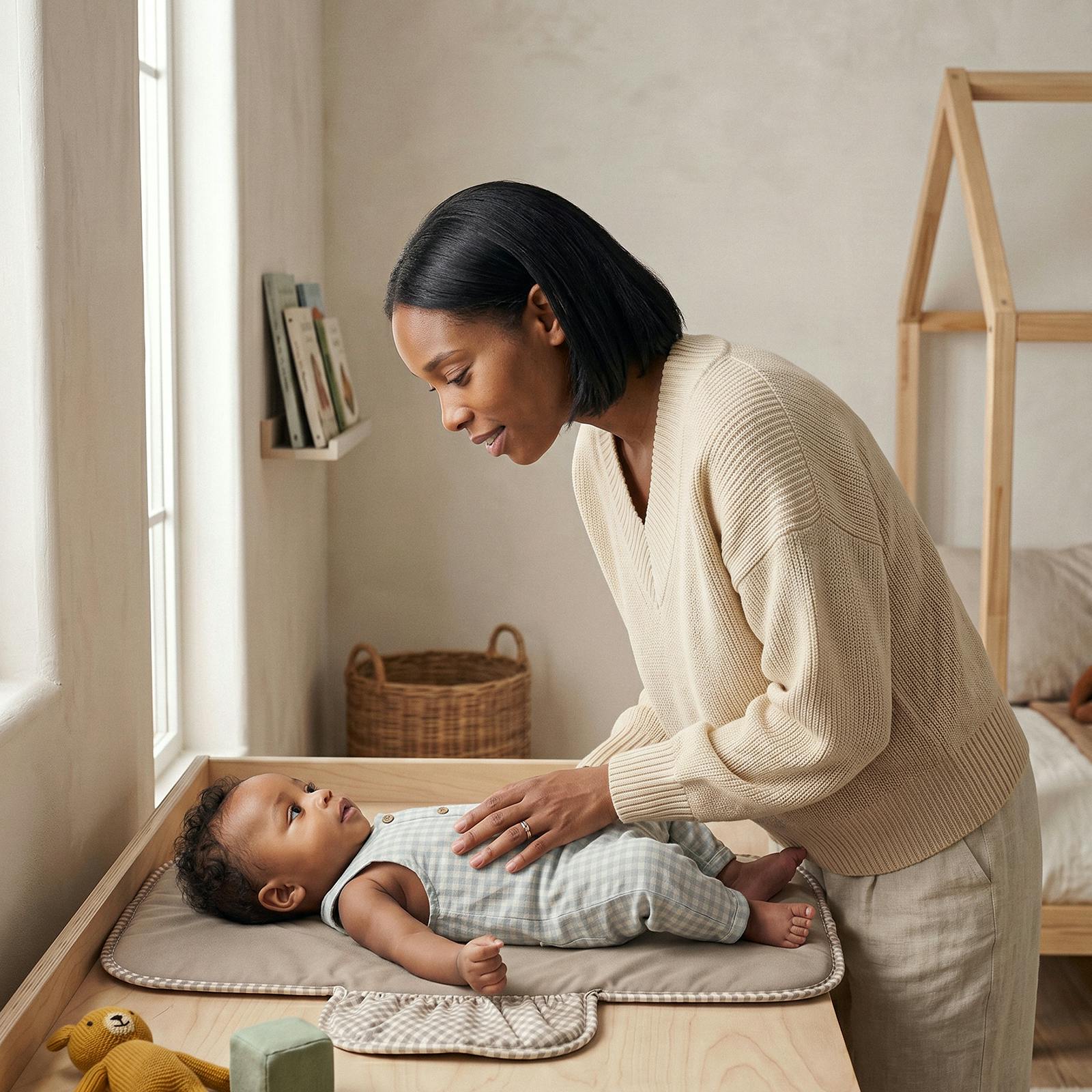 Portable Mini Maven Changing Clutch | Check, Oat | Toddlekind