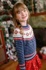 Mini Nolan Sweater in Midnight Fair Isle