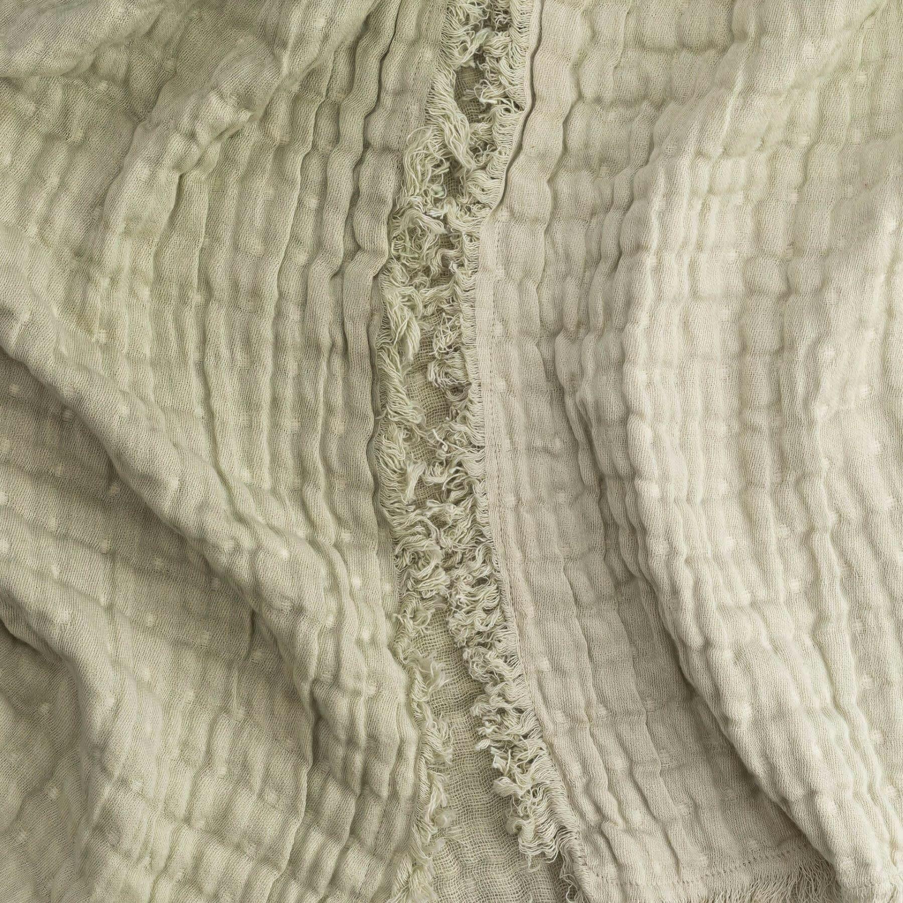 Multi-Layer Sage Green Muslin Cotton Baby Blanket